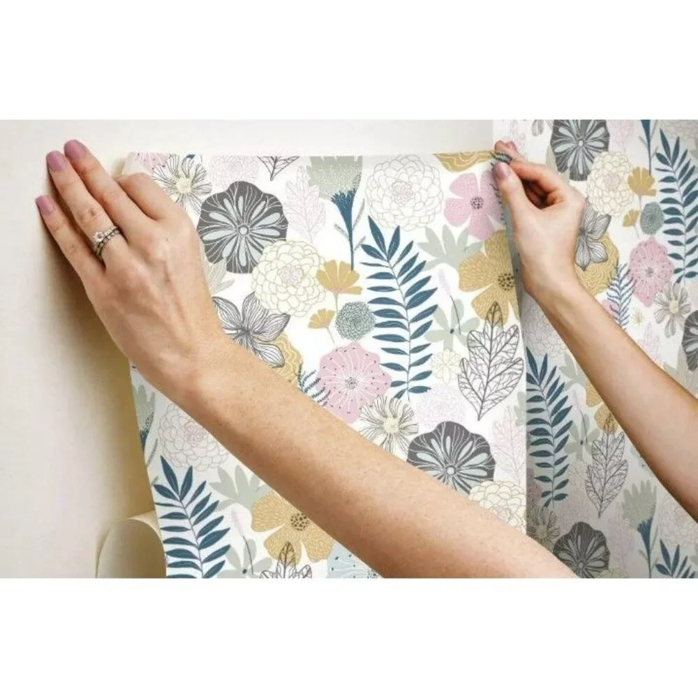 RoomMates Perennial Blooms Peel & Stick Wallpaper